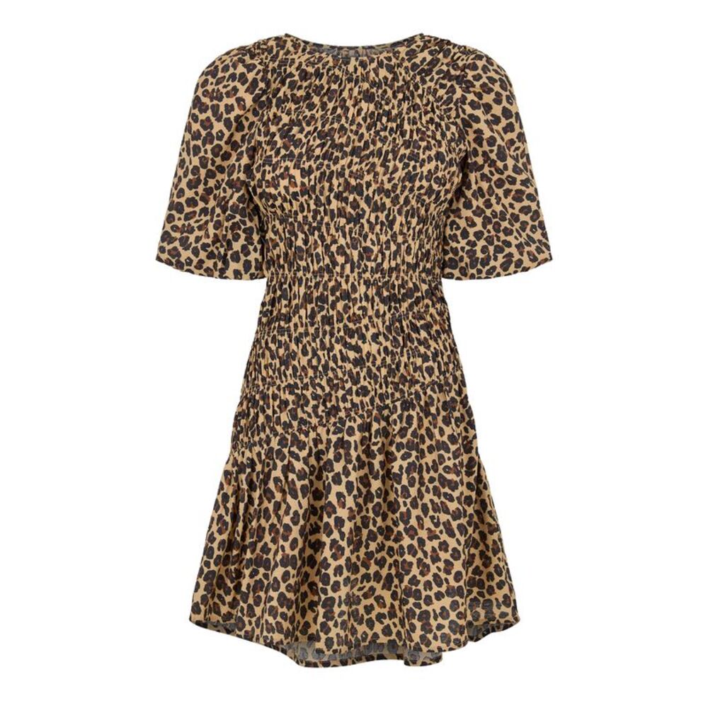 Never Fully Dressed Womens/Ladies Leopard Print Mini Dress / Brown